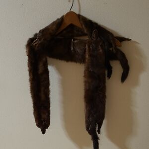 Elegant Brown Fur Wrap